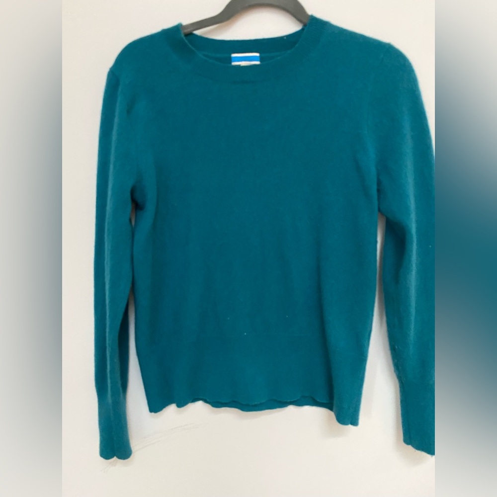 J. Crew Cashmere Teal Crew Neck Sweater